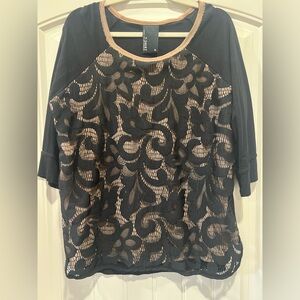 Anthropologie Dolan Black Lace Blouse